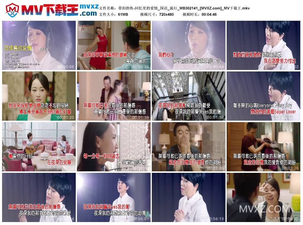 带泪的鱼-回忆里的爱情_国语_流行_MB302141